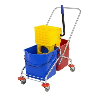 Produktbild von Jantex doppelter Moppeimer mit Mopppresse 2 x 23L