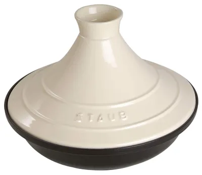 Produktbild von Staub TAJINE, Rund, Schwarz, Cremefarben, Eisenguss, 2 l, Induktion, 28 cm