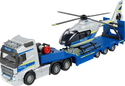 Image de Camion Volvo + Hélicoptère de police Airbus