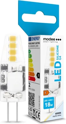 Obrázok produktu pre Modee G4 LED zásuvná žiarovka 1,8 W, 180 lm, 6000 K, studená biela, 12 V