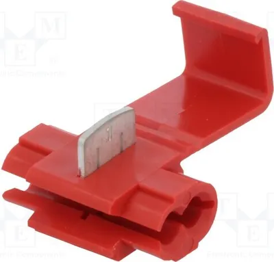 Image de 10 connecteurs rapides pour câbles de 0,5 à 1,5 mm², de couleur rouge, modèle ST-100/R. Connecteurs à connexion rapide