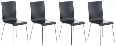Produktbild von 4er Set Besucherstuhl HLO-CP1 schwarz