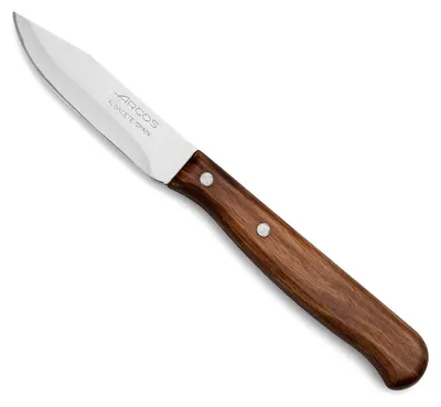 Immagine prodotto di Coltello Mondador Arcos Latina 100100 in acciaio inossidabile nitrum e mango in legno con lama da 6,5 cm in scatola.