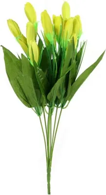 Zdjęcie produktu dla Bukiet Sztucznych Krokusów w Kolorze Zielonym - 20 Sztuk, Wysokość 35cm