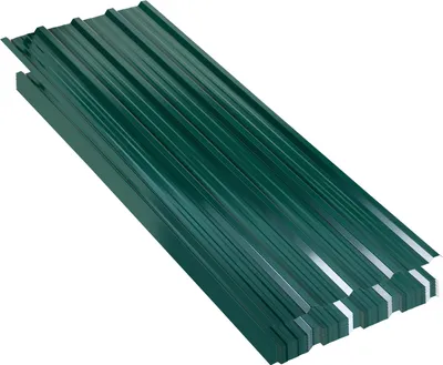 Produktbild von TolleTour 129x46cm Trapezblech 12er-Set Grün Dachplatten für Gerätehaus Carport, Profiblech Wandblech Dachblech (für 7m²)