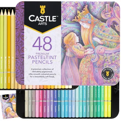 Zdjęcie produktu dla Castle Art Zestaw 48 kredek pastelowych artystyczne kolory