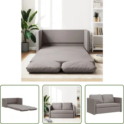 Produktbild von The Living Store Bodensofa mit Schlaffunktion Taupe 112x174x55 cm Stoff