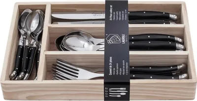 Produktbild von LAGUIOLE STYLE DE VIE BESTECKSET "PREMIUM LINE" | 24 teilig | Farbe: schwarz