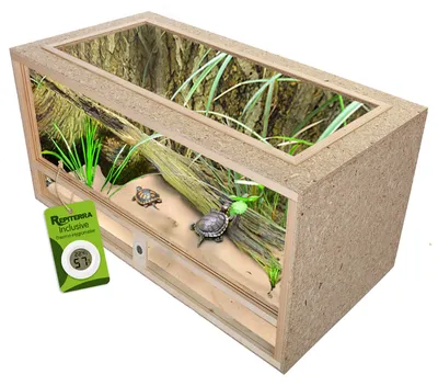 Produktbild von Repiterra® Terrarium für Schildkröten Holzterrarium OSB Holz Terrarien 120x60x60, KI-generiertes Bild