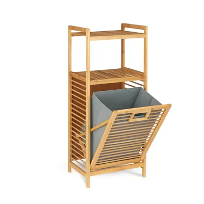 Image de Panier à linge en bambou 40x30x95 cm
