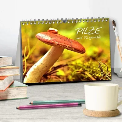 Produktbild von Pilze und Pilzgerichte (Tischkalender 2026 DIN A5 quer), CALVENDO Monatskalender