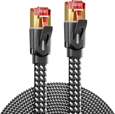 Produktbild von 3,0m CAT7 Patchkabel Flachkabel RJ45 Nylon Netzwerkkabel Flach LAN DSL 10Gbit/s