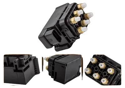 Productafbeelding van Magnetventielblok, hoogwaardige legering, 8,5 cm x 6,5 cm x 5,5 cm, compatibel met SUV-modellen van 2002-2010, drukbereik 4-10 bar, gecertificeerd volgens ISO 9001