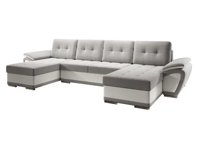 Produktbild von MIRJAN24 Wohnlandschaft Enzo U, Ecksofa mit Bettkasten und Schlaffunktion, U-Form, Rückenlehne in Form beweglicher Kissen (Farbe: Rico 21 + Soft 033)