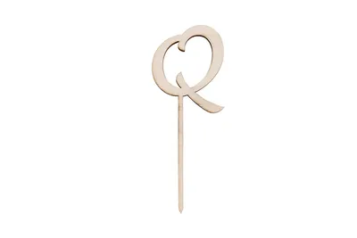 Produktbild von Sallys Cake Topper Buchstaben - aus Holz - Q