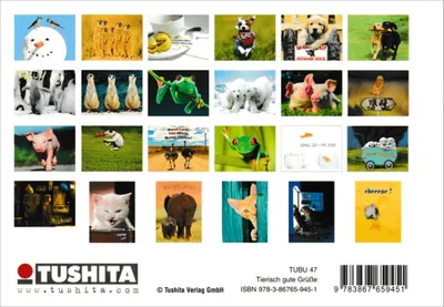 Produktbild von Postkartenbuch "Tierisch gute Grüße" mit 24 süßen Tiermotiven