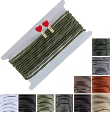 5m extra starke Gummikordel 5mm khaki