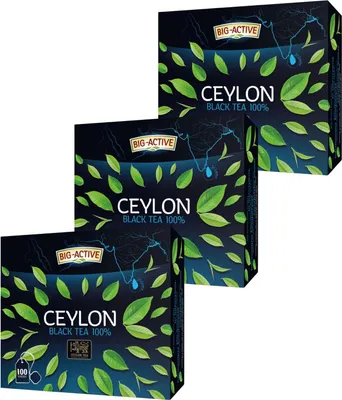 Produktbild von Ceylon Tee 300 Teebeutel - Schwarzer Tee im Beutel - 100% Schwarztee Big-Active