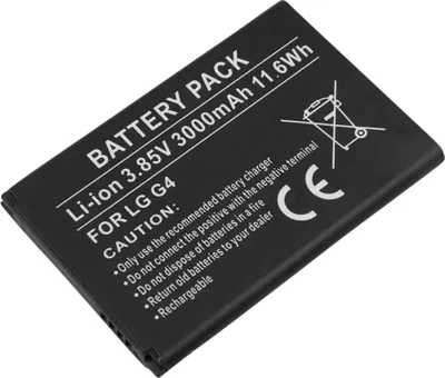 Obrázok produktu pre Avizar, náhradná lítium-iónová batéria 3,85 V, 3000 mAh pre LG G4 – vysoký výkon, čierna