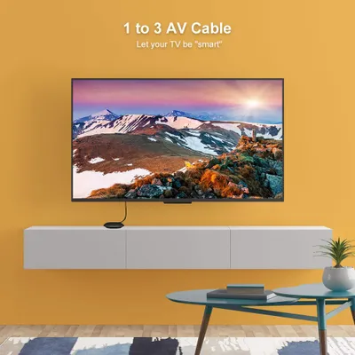 Image de Câble audio-vidéo jack 3,5 mm vers câble AV mâle 3, 1,2 m, convertisseur DV-MP4