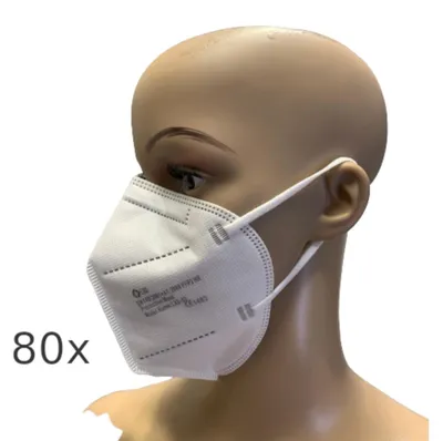 Produktbild von 80 x FFP2 Mundschutz weiß Feinstaubmaske