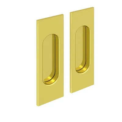 Produktbild von Schiebetürgriff Set, 1 Paar, Stahl, rechteckig, goldfarben
