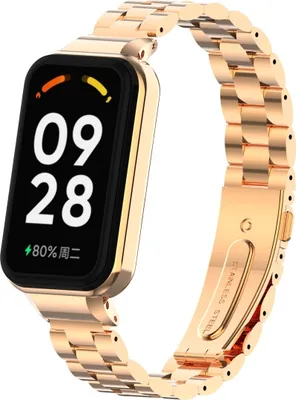 Produktbild von Strap-it Xiaomi Redmi Smart Band 2 Stahlarmband (Roségold)