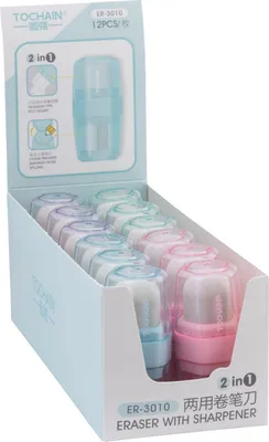 Image de Présentoir pour taille-crayons à élastique, modèle prismatique, 12 pièces - TOCHAIN