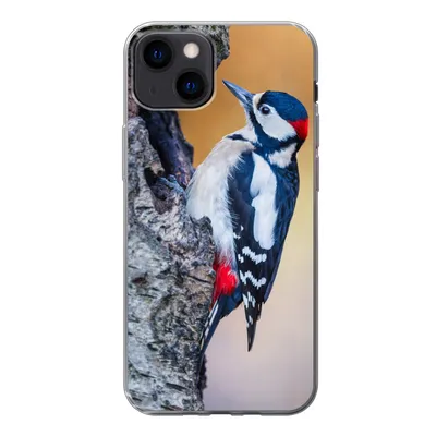 Produktbild von MuchoWow® Handyhülle Schutzhülle Hülle für iPhone 13 Nahaufnahme eines Buntspechts auf einem Baumstamm Silikon Softcase Handy Hülle - Karteninhaber