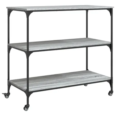 Obrázek produktu pro vidaXL Kuchyňský vozík Grey Sonoma 102x50x95 cm Materiál na bázi dřeva