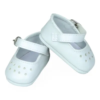 Productafbeelding van Petitcollin Babyschoentjes, wit (voor een pop van 27 cm)