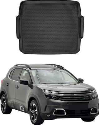 Image de OMAC Tapis de coffre pour Citroen C5 Aircross 2018-2025 en caoutchouc Noir