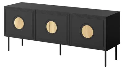 Produktbild von RTV Schrank PALAZZO 150x42x60 schwarz + Eiche Handwerk