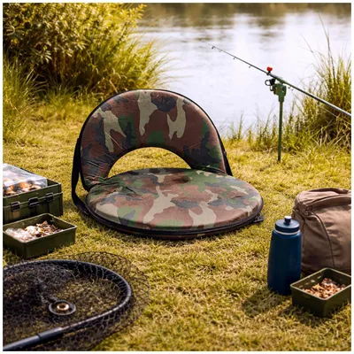 Produktbild von Bodensessel Camouflage Verstellbar Bodenstuhl Tarnmuster bis 150 kg