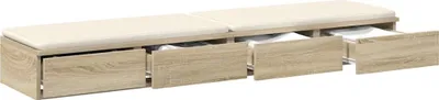 Image de vidaXL Tiroirs de lit en chêne Sonoma 150 x 36,5 x 16,5 cm, aggloméré