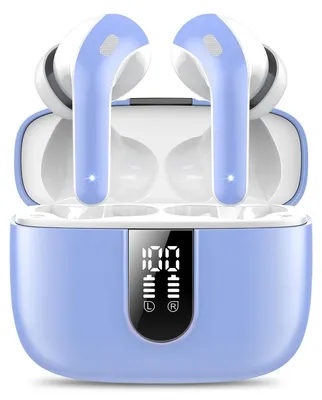 Zdjęcie produktu dla Słuchawki douszne bezprzewodowe Bluetooth 5.3 - Redukcja szumów ENC - 50 godzin odtwarzania - IPX7 wodoodporne - Niebieskie