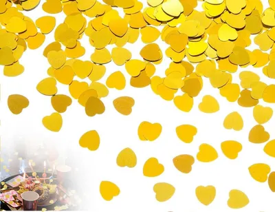 Konfetti Herzen Gold 20 g, 1,5 cm, Party- und Tischdeko