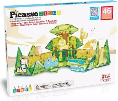 Produktbild von PicassoTiles PTQ12, Bausatz, 3 Jahr(e), Kunststoff, 46 Stück(e), 1,07 kg