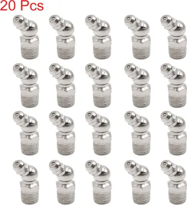 Image de 20pcs Graisseur 1/8" Coudé 45° Raccord Graisseur Nickelé Embout pour Auto Moto