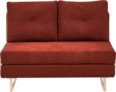 Produktbild von BELIANI Schlafsofa Rot Stoff 2-Sitzer mit Schlaffunktion Verstellbare Rückenlehne Kissen Klappsofa für Gästezimmer