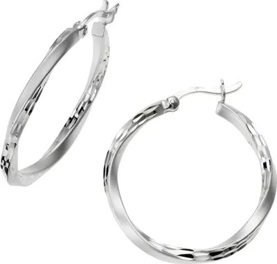Obrázek produktu pro Creoles 925/- Stříbro rhodiované 3,0 cm