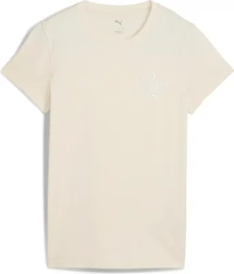 Produktbild von Puma Ess Script Kurzarm-t-shirt Beige XL Frau Beige XL