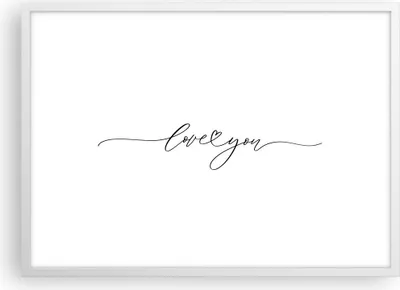 Produktbild von Gerahmtes Poster - Weißer Rahmen - Ich liebe dich handschriftlich - 70x50 cm - Wand Bild - Wanddeko - Wandbilder - Kunstposter - Wandposter - Bilderrahmen - Bilder - Kunstdruck - P2WAA70x50-4644