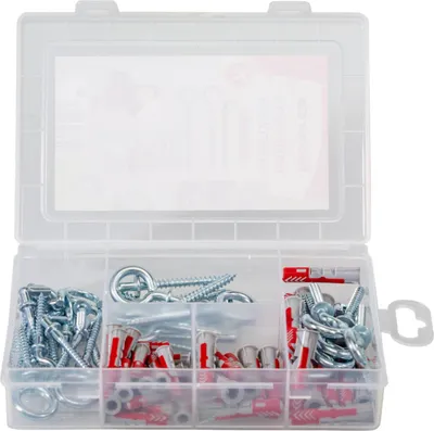 Zdjęcie produktu dla fischer 544399 fischer Profi-Box - DuoPower 2K 544399 Dübel- und Schrauben-Sortiment, 70 St.