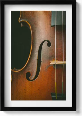 Produktbild von Geigeninstrument– Wandbild mit Rahmen – Gerahmtes Bild  – Wanddekoration – 40x60 cm –  Schwarz