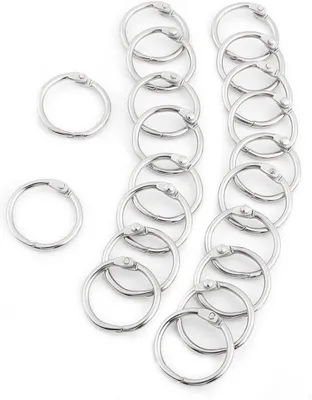 Immagine prodotto di 20 clip metalliche rotonde, nere nichelate