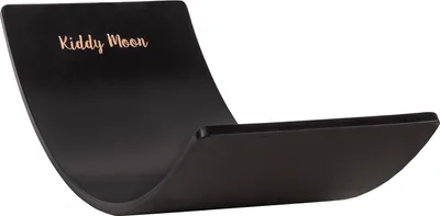 Produktbild von KiddyMoon Balance Board Balancieren Montessori Holzspielzeug Gleichgewicht Balancebrett Wackelbrett Für Babys Und Kinder, Schwarz