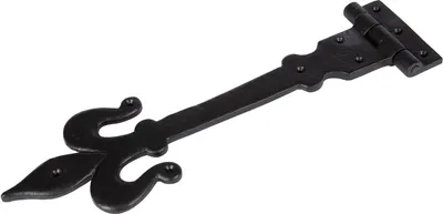 Produktbild von Fleur de lis T-Scharnier Gusseisen Antike Inneneinrichtung W405mm Schwarz