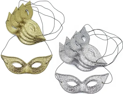 Produktbild von Glitter Augenmasken (5x Gold und 5x Silber)