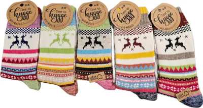 Produktbild von Hygge Socken – Dünne Wintersocken, Gelb/Bunt 43-46